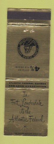 Matchbook Cover - Atlantic Federal Bank Fort Lauderdale FL