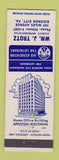 Matchbook Cover - Wm Trotz Lutheran Insurance Dickson City PA