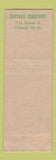Matchbook Cover - Canteen Company Pittsburgh PA Safety