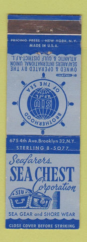 Matchbook Cover - Seafarers Sea Chest Brooklyn NY clothes gear WEAR