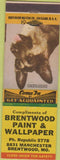 Matchbook Cover - Brentwood Paint Wallpaper MO German Shepherd