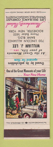 Matchbook Cover - William Lee Massachusetts Mutual Insurance Rochester NY WEAR