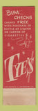 Matchbook Cover - Tye's Check Cashing San Francisco? WEAR