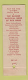 Matchbook Cover - Second National Bank Red Bank NJ Little Silver