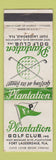 Matchbook Cover - Plantation Golf Club Fort Lauderdale FL