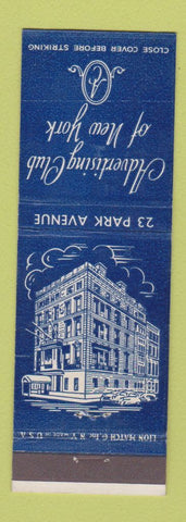 Matchbook Cover - Advertising Club of New York City