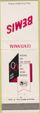 Matchbook Cover - Bemis Centennial 1958