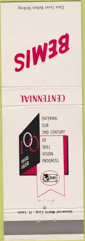 Matchbook Cover - Bemis Centennial 1958