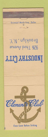 Matchbook Cover - Clement's Club Industry City Brooklyn NY