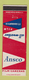 Matchbook Cover - Ansco Film Cameras Photography