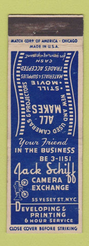 Matchbook Cover - Jack Schiff Camera Exchange New York City