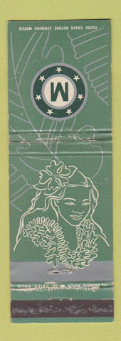 Matchbook Cover - Matson Lines Cruises girlie