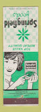 Matchbook Cover - Springfield Foods Grocery Green Beans girlie