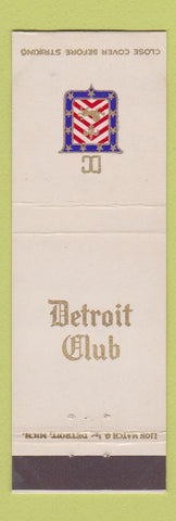 Matchbook Cover - Detroit Club MI