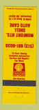 Matchbook Cover - Shell oil gas Monfort Heights Cincinnati OH