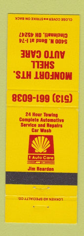 Matchbook Cover - Shell oil gas Monfort Heights Cincinnati OH