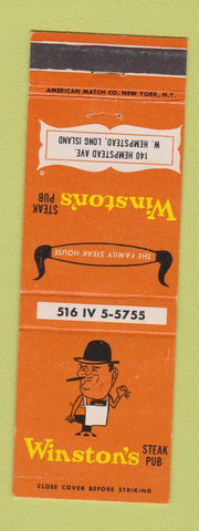 Matchbook Cover - Winston's Steak House West Hempstead LI NY