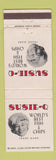 Matchbook Cover - Susie Q's Fish and Chips girlie