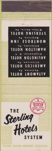 Matchbook Cover - Sterling Hotels System Allentown PA