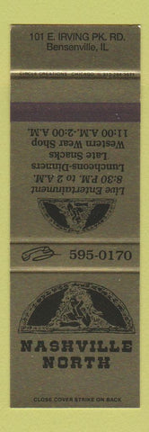 Matchbook Cover - Nashville North Bensenville IL Country Western Wear restaurant
