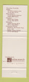 Matchbook Cover - The Place Across The Street Dallas Houston TX Memphis WEAR