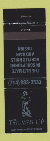 Matchbook Cover - Thumbs Up Acrylic Nails Hair Salon