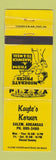 Matchbook Cover - Kayte's Korner Restaurant Salem AR WEAR