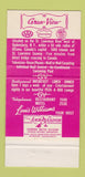 Matchbook Cover - Gran View Restaurant Ogdensburg NY 30 Strike