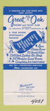 Matchbook Cover - Great Oak Resort Chestertown MD 30 Strike