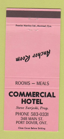 Matchbook Cover - Commercial Hotel Port Dover ON PINK 30 Strike