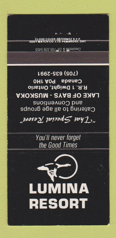 Matchbook Cover - Lumina Resort Dwight ON 30 Strike