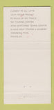 Matchbook Cover - Liftline Lodge Stratton Mountain VT 30 Strike