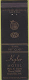 Matchbook Cover - Kyler Motel Evansville IN