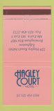 Matchbook Cover - Hagley Court Hotel Birmingham UK England 30 Strike