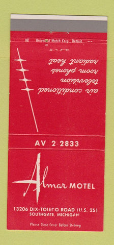 Matchbook Cover - Almar Motel Southgate MI 30 Strike
