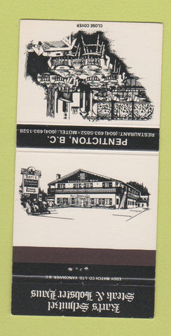 Matchbook Cover - Karl's Schnitzel Steak Penticton BC 30 Strike