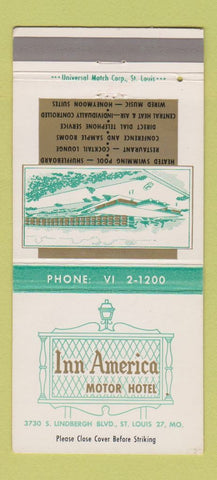Matchbook Cover - Inn America Motor Hotel St Louis MO 30 Strike