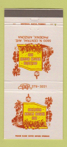 Matchbook Cover - Arizona Ranch House Inn Phoenix AZ 30 Strike