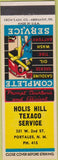 Matchbook Cover - Holis Hill Texaco Gas Portales NM