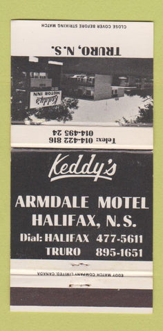 Matchbook Cover - Keddy's Armdale Motel Truro NS Halifax 30 Strike