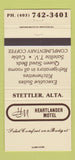 Matchbook Cover - Heartlander Motel Stettler AB 30 Strike