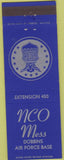 Matchbook Cover - NCO Mess Hall Dobbins Air Force Base