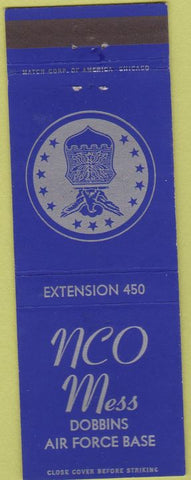 Matchbook Cover - NCO Mess Hall Dobbins Air Force Base