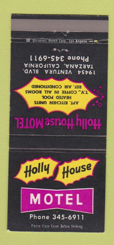 Matchbook Cover - Holly House Motel Tarzana CA 30 Strike