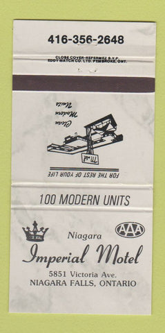 Matchbook Cover - Niagara Imperial Motel Niagara Falls ON 30 Strike