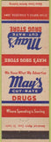 Matchbook Cover - May's Cut Rite Drug Store Cedar Rapids IA