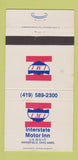 Matchbook Cover - Interstate Motor Inn Mansfield OH WEAR 30 Strike
