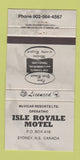 Matchbook Cover - Isle Royale Motel Sydney NS WEAR 30 Strike