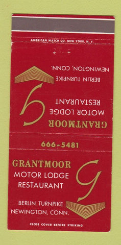 Matchbook Cover - Grantmoor Motor Lodge Restaurant Newington CT 30 Strike
