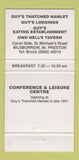 Matchbook Cover - Mitton Hall Whalley Clitheroe UK 30 Strike